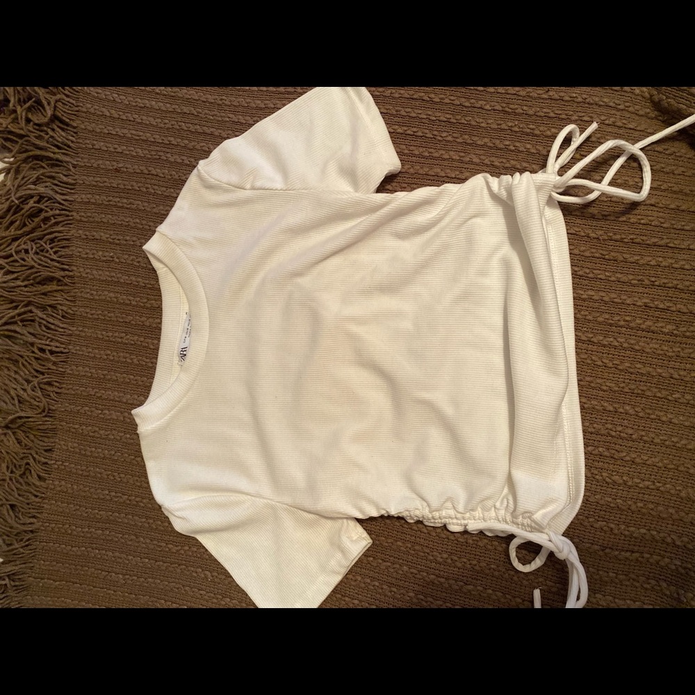 Zara | Ruched Ribbed Top